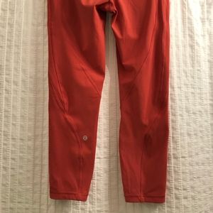 Burnt orange LULULEMON Time To Sweat crop size 6